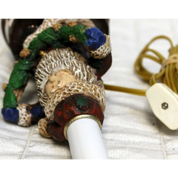 Faux Carved Wood Christmas Santa Table Accent Lamp Holiday Decor Night Light - Picture 7 of 9